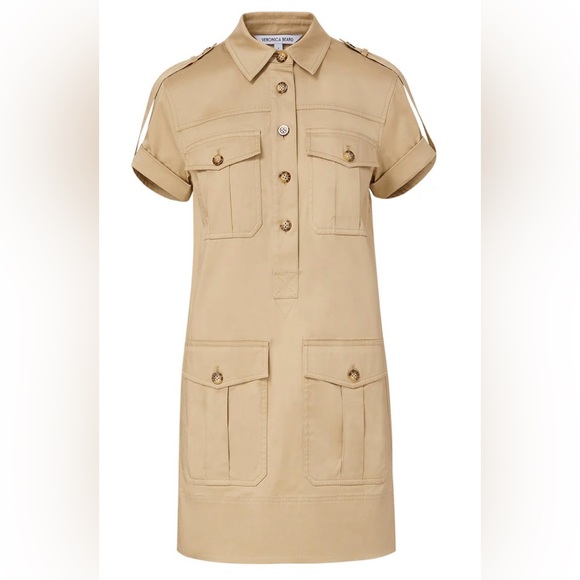 VERONICA BEARD Lucca Cargo Shirtdress - Picture 3 of 9